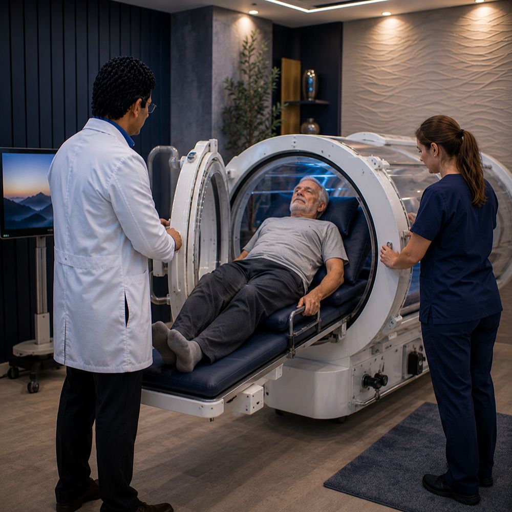 Advanced hyperbaric chamber treatment near Tampa, Florida with physician supervision.
