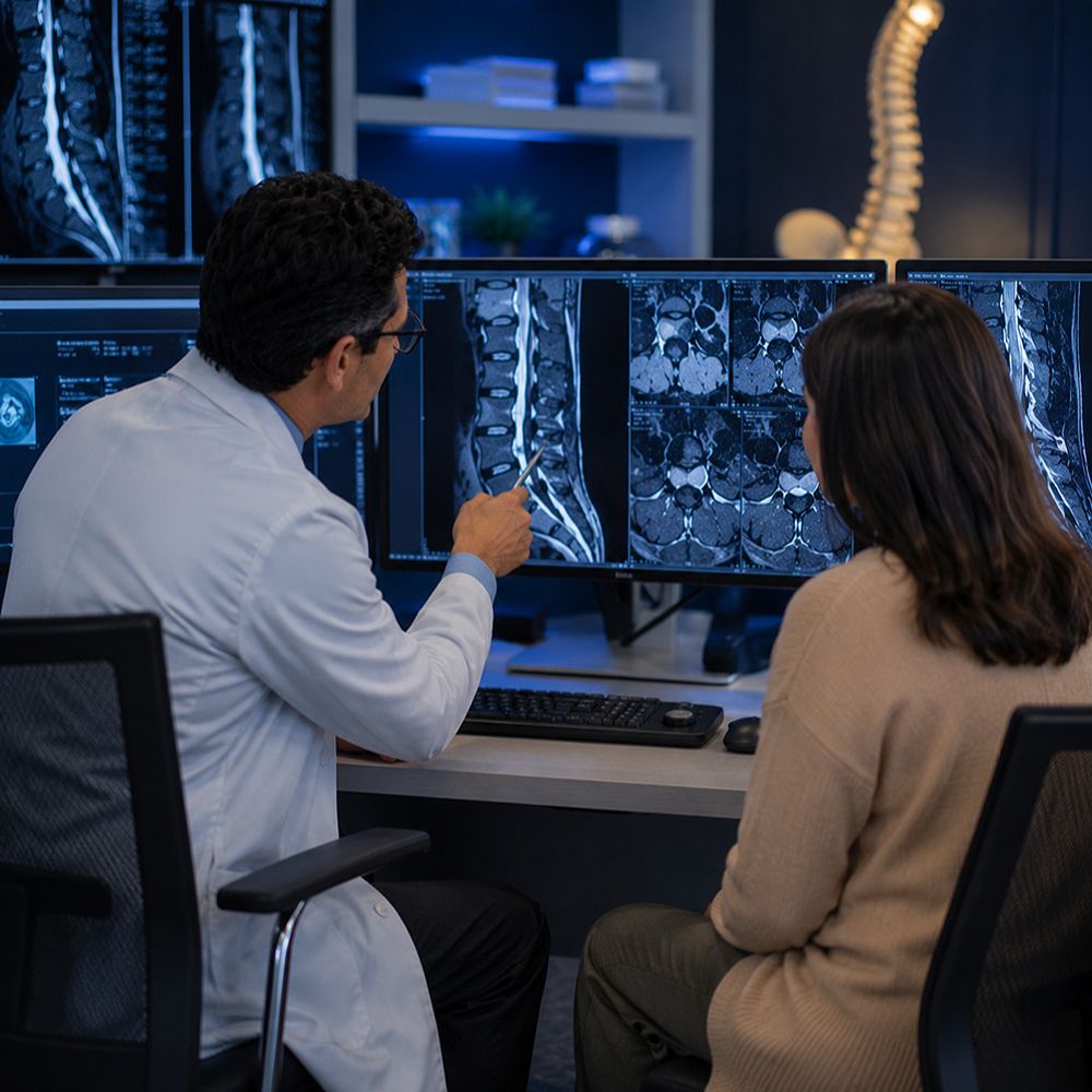 Advanced image-guided spine diagnosis by a neurologist in Tampa, Florida.