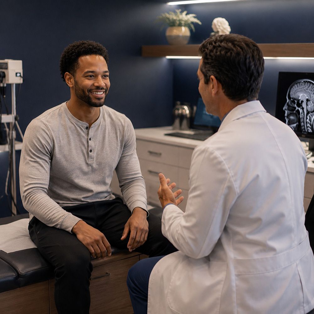 Follow-up traumatic brain injury appointment with a board-certified neurologist in Tampa, Florida.