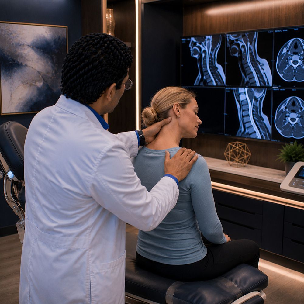 Neurologist treating whiplash after a car accident in Tampa, Florida.